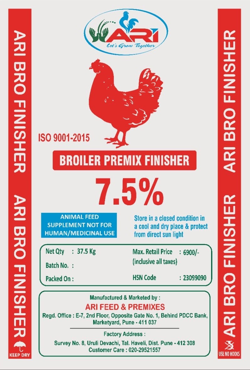 Broiler Premix Finisher 7.5% Bag